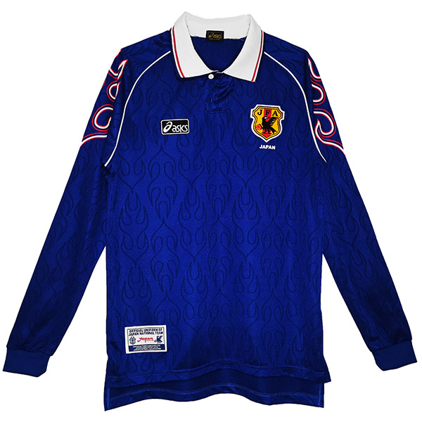 Japan home long sleeve jersey retro first soccer uniform men's football tops kit sport shirt 1998